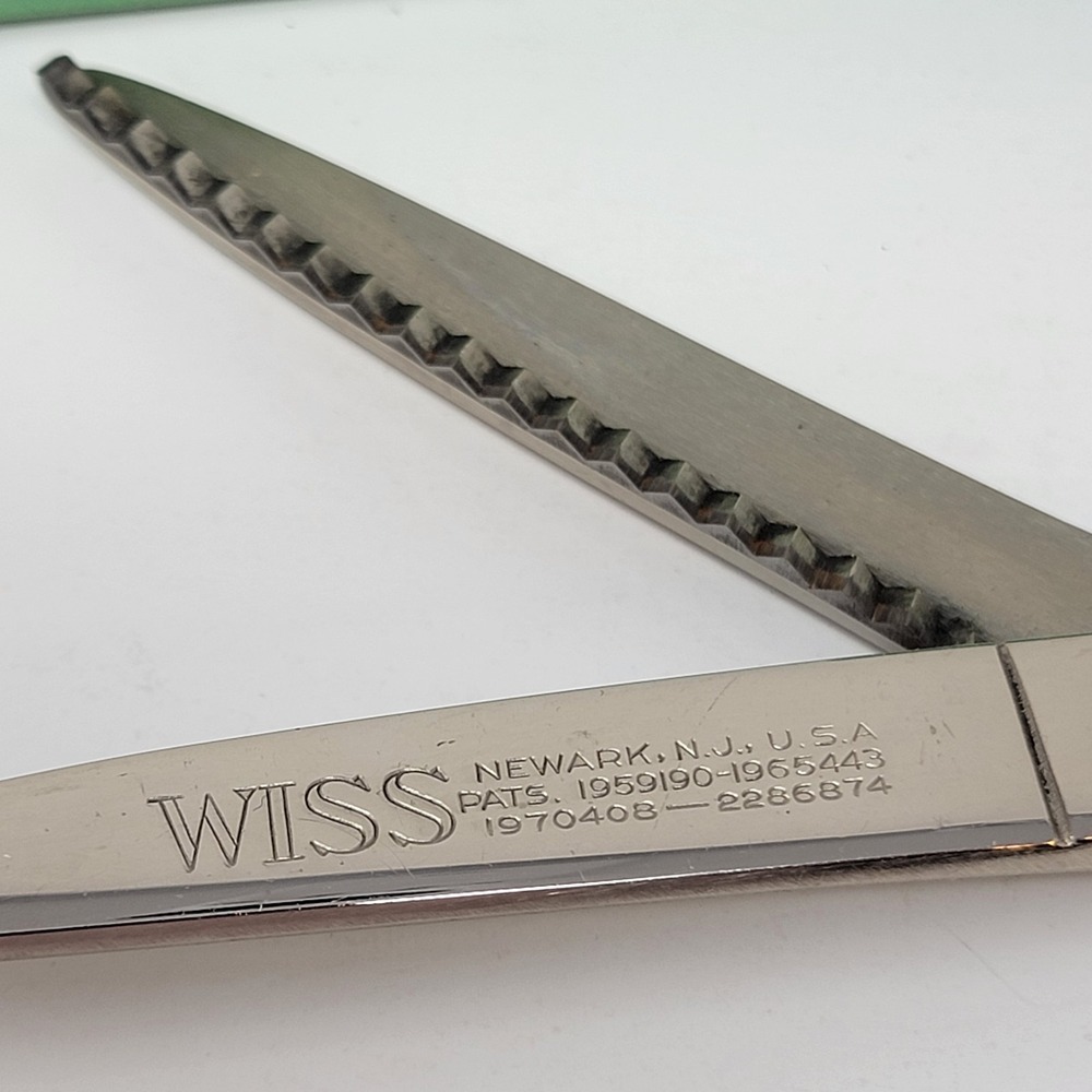 Vintage Wiss Pinking Shears Model CB9 + Original Box Sewing Scissors Dressmaking - Picture 5 of 16
